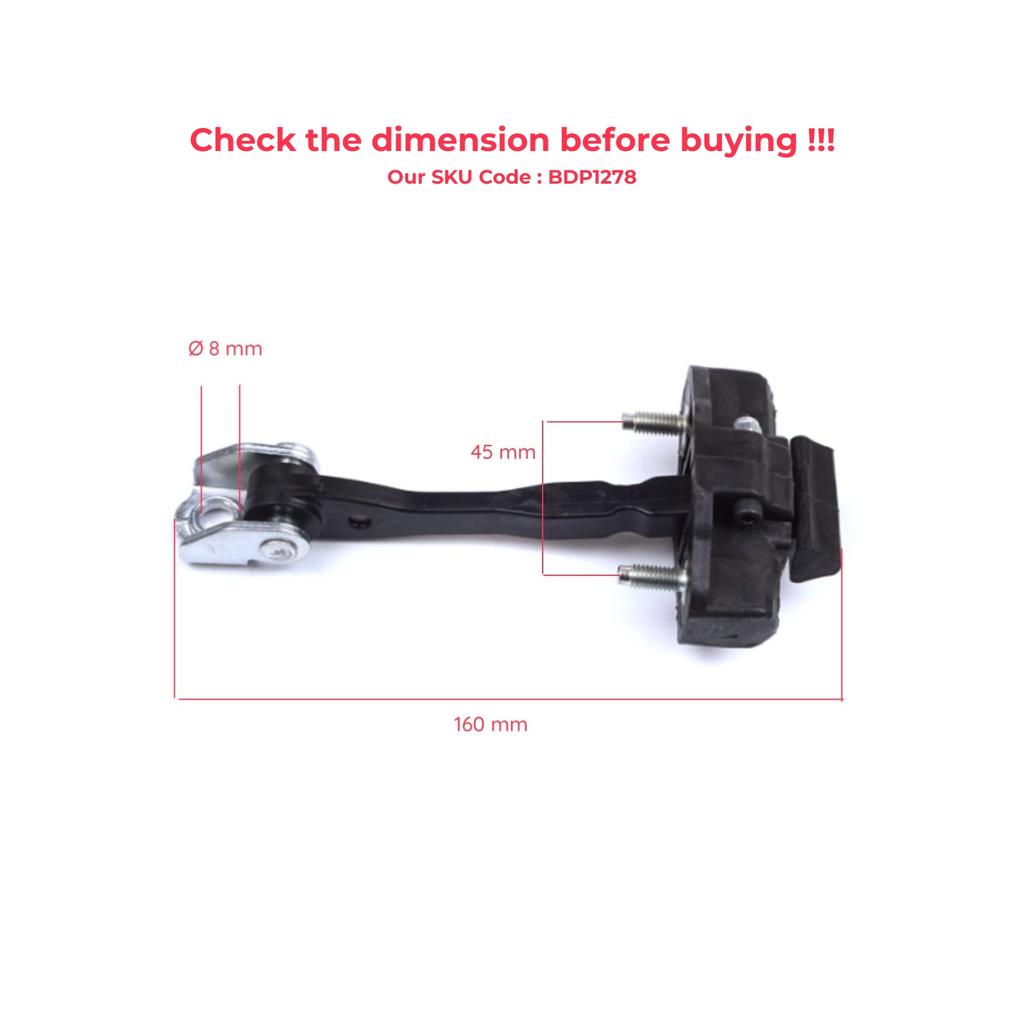 EDP1278-1 2 Pieces Rear Door Hinge Stop Check Strap Limiter for Fiat Bravo 198 Lancia Delta MK3 844 2008-2014 51805582
