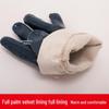 QS Blue Large-Mouth Oil & Wear-Resistant Nitrile Canvas Gloves for Auto Repair & Welding