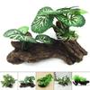 Plastic Artificial Turtle Tree Trunk Driftwood Aquarium Fish Tank Reptile Cylinder Making Roots Plant Wood Decoration Ornament