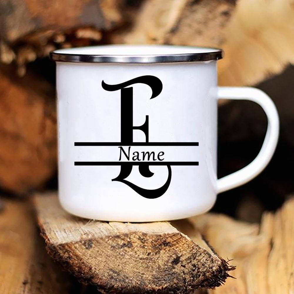 Personalisierte Tasse Initial mit Name Tasse Benutzerdefinierte Tee-Kaffee-Tassen Junggesellinnenabschied Team Trauzeuge Tassen Hochzeitsgeschenke für Trauzeugen