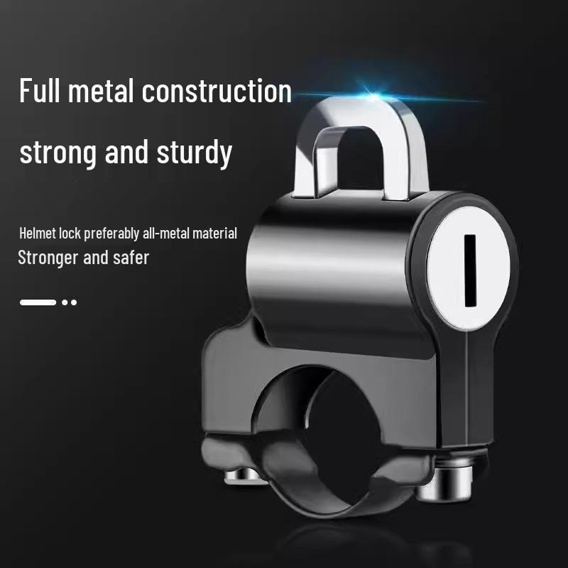 Universal Metal Anti-theft Helmet Lock for Electric Vehicles, Motorcycles, and Bicycles