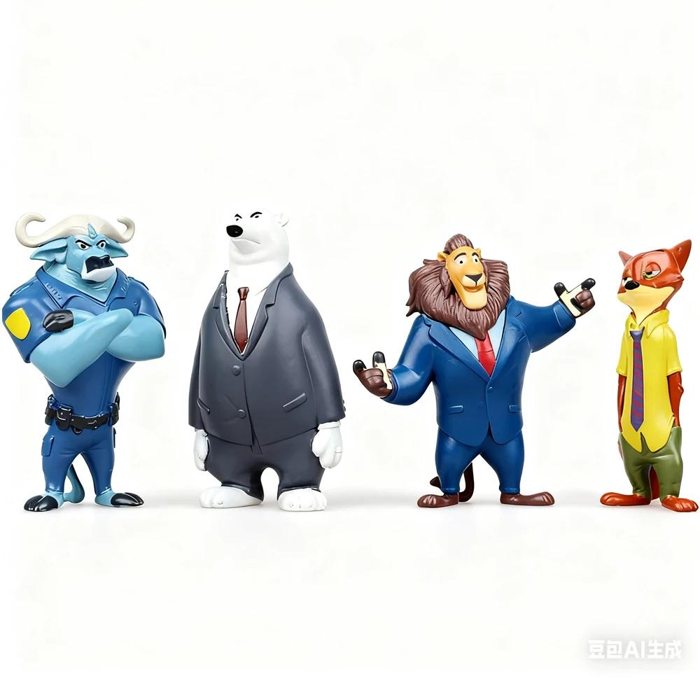12pcs Amazing Zootopia Animals Action Figure Toys Rabbit Judy Hopps Fox Nick Wilde Movie Kids Gift Collection Figures Poseable Articulated Scale