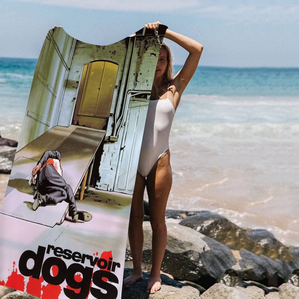 Movie R-Reservoir-Dog Beach Towel Cartoon Cute Summer Kids Large Bath Pool Beach Towel Microfiber Absorbent For Swimming Travel