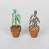 1:12 Miniature Simulation Flower Pot Green Plant Potted Model Dollhouse Home Decoration Micro Landscape Scene Ornament