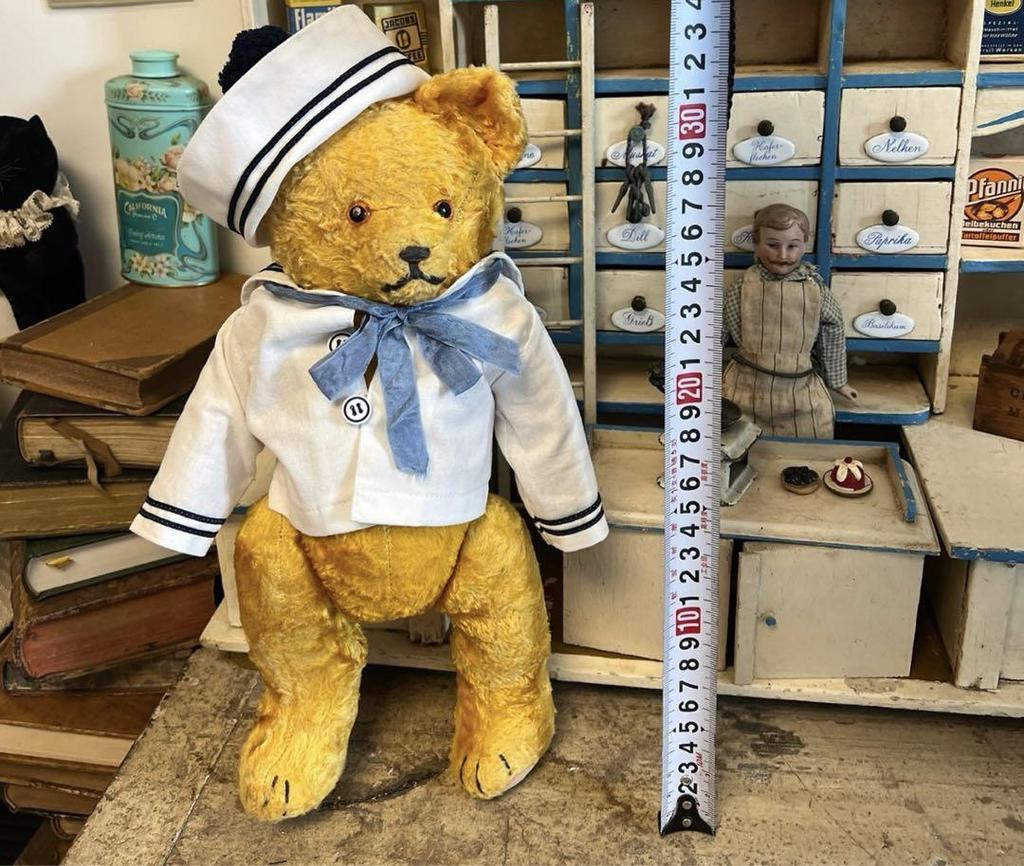 [USED] Vintage bear, teddy bear, marine bear, used, room decoration, stuffed toy, bear