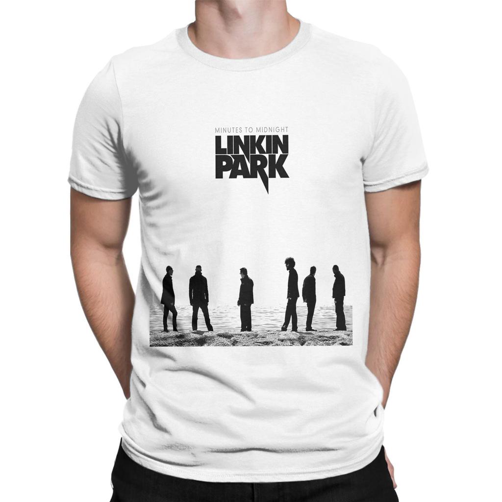 L-Linkin P-Park T Shirt Men Cotton Novelty T-Shirt Round Collar Band Tee Shirt Short Sleeve Clothing Plus Size