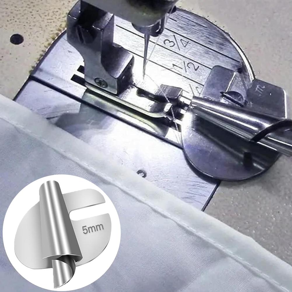 Sewing Machine Hemmer Foot Universal Hemming Puller Tube Spiral Presser Foot Stainless Steel DIY Crafts Sewing Tools Accessories