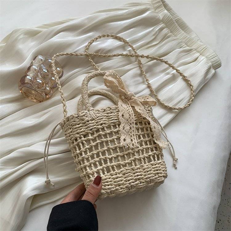 Summer Straw Woven Bucket Bag for Women - Niche Design Crossbody/Handheld Basket Tote