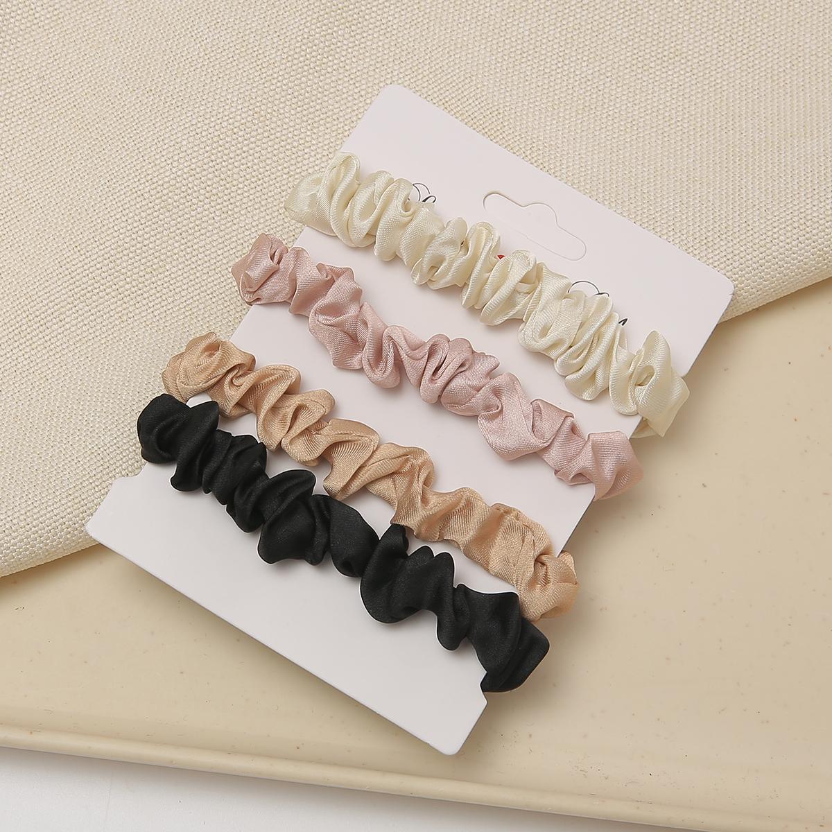 

4 шт. французская резинка для волос в виде колец, модный головной убор для девочек, сладкая резинка, аксессуары для волос