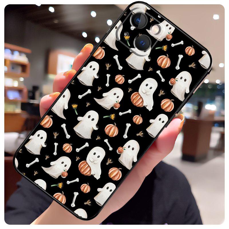 Autumn Leaves Fall Pumpkin Halloween Case For iPhone 14 Pro Max 16 15 11 12 13 17 Pro Max mini 15 16 Plus 16e 17 Air Phone Cover