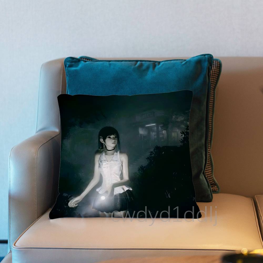 FFatal FFrame Remake Pillow Case Short Plush Sofa Decorative Gift Home Doublesided Printing Cushio