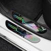 4pcs Universal Carbon Fiber Car Door Sill Protection Strip Stickers Anti-scratch Door Decorative Strips Bumper Film Sticker