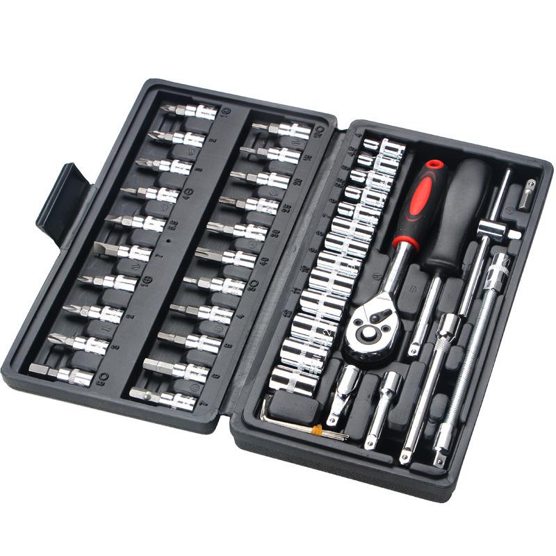 46-Piece Chrome Vanadium Steel Socket Repair Set