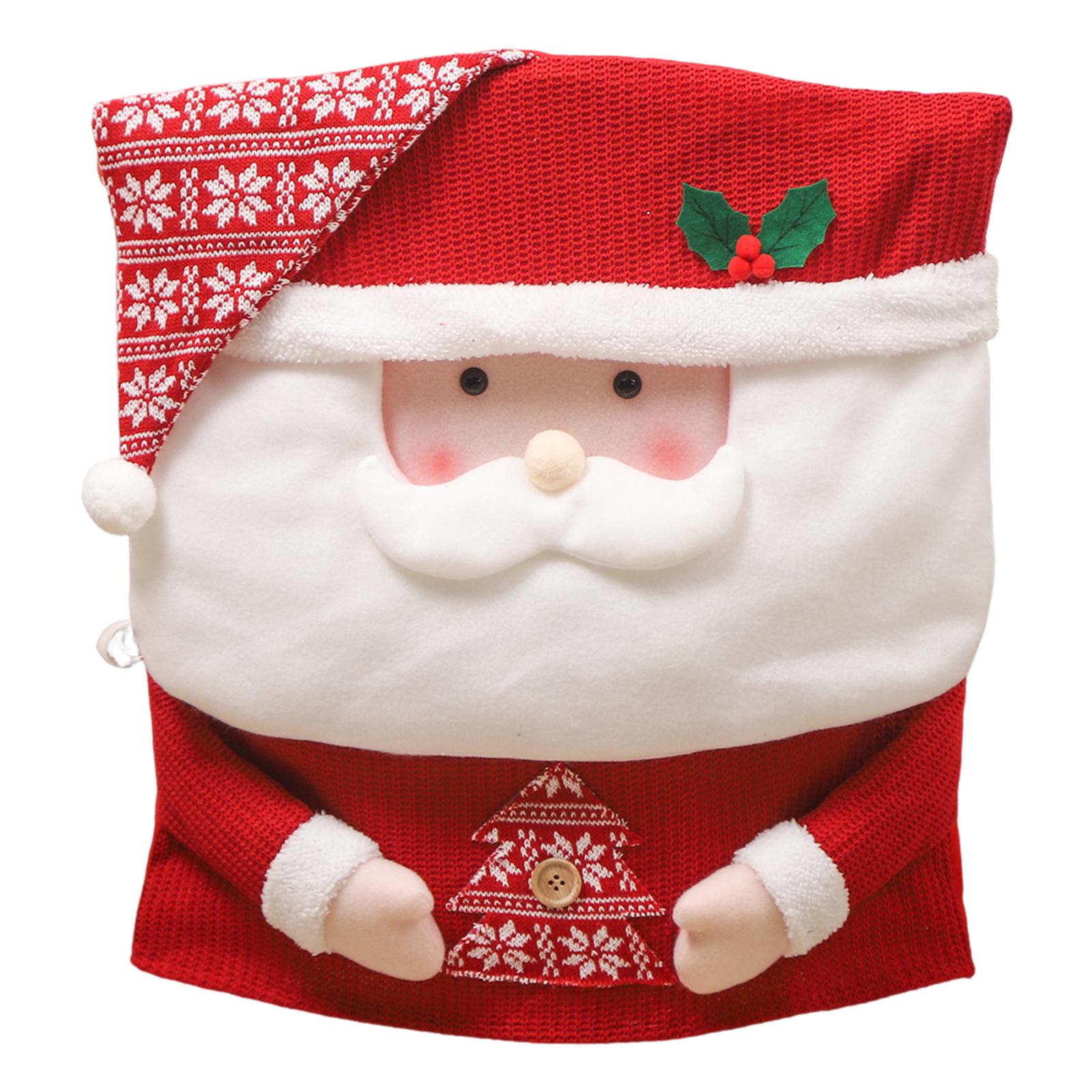 

Chairs Cover Chair Slipcover Cartoon Dustproof Santa Snowman Reindeer Christmas Chair Back Cover For Dining Room Elderly style chair cover#0