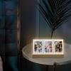 Multifunctional Acrylic Photo Frame With LED Night Light For 3inch Camera Photos Display Home Office Decorations