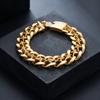 Men's Bracelets 19MM Width Hollow Cuban Chain Bracelet for Man Waterproof 316L Stainless Steel Jewelry Gifts for Him Boyfriend