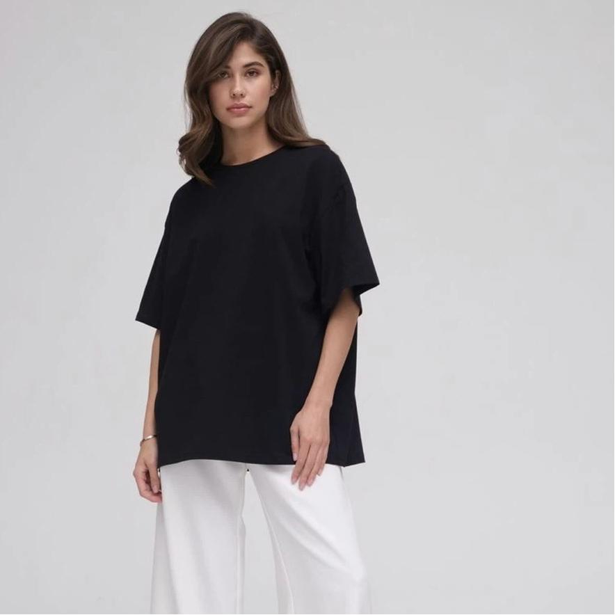 100% Cotton Round Neck Solid Color T-shirt Women's Short Sleeved Top