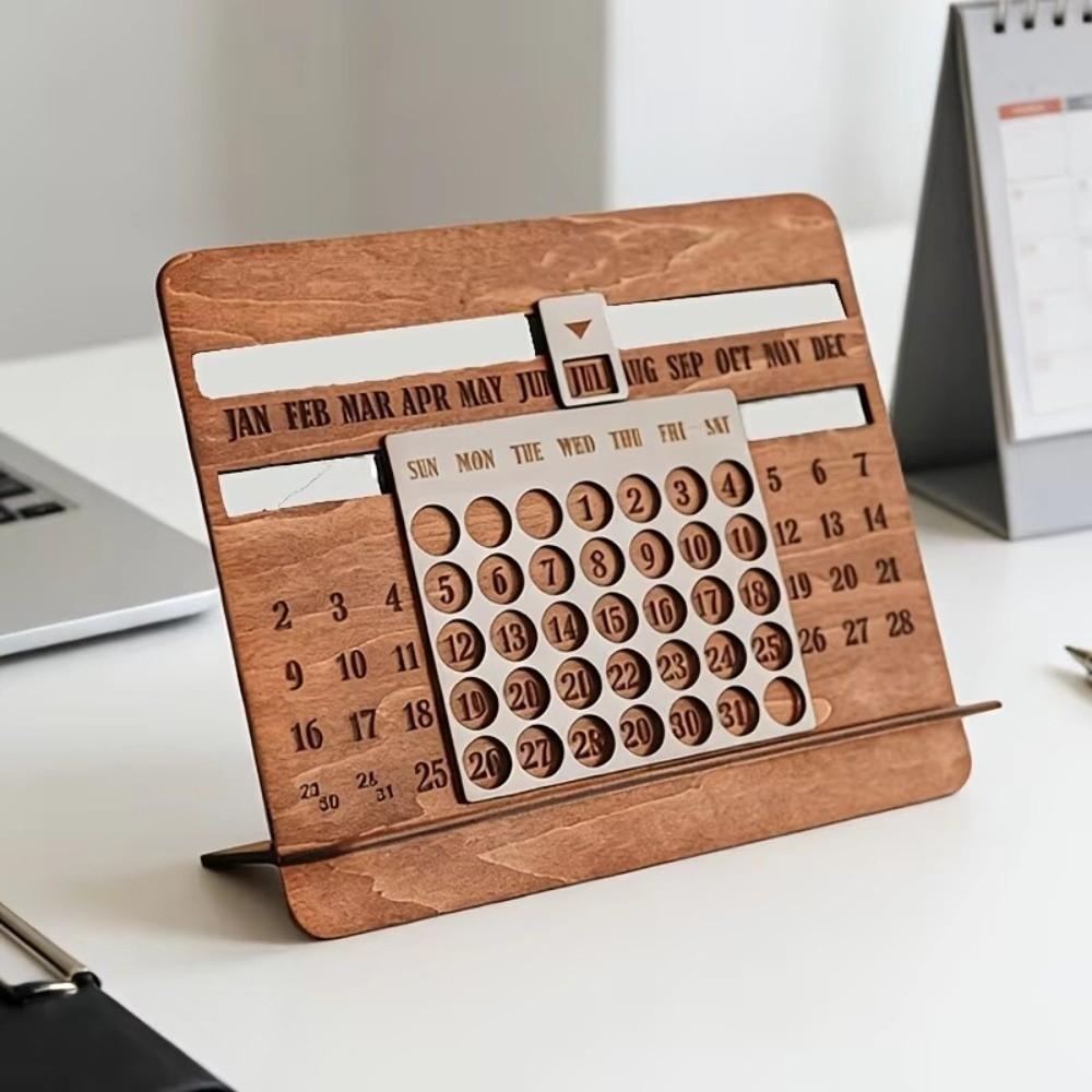 Monthly Chart Design Desk Calendar Wooden Monthly Chart Calendar Gift For Colleagues