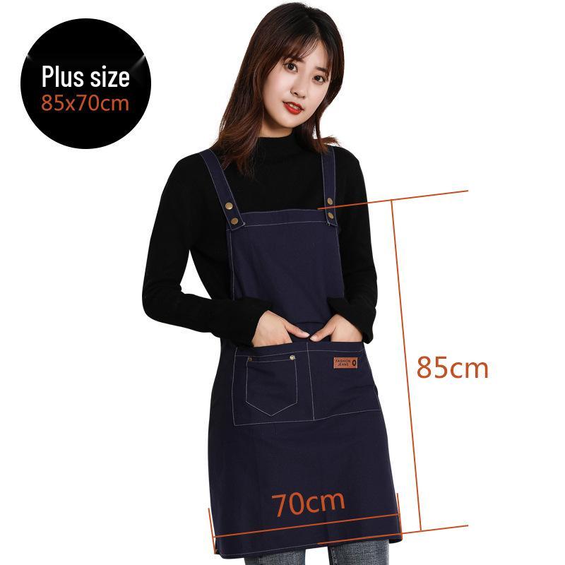 Custom Unisex Waterproof Canvas Waist Apron - Simple, Fashionable Workwear for Catering