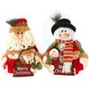 1pc Christmas Decoration Cute Snowman Old Man Figurine Exquisite Doll 25cm Home Decorative Items for Festivals Ornaments Cloth