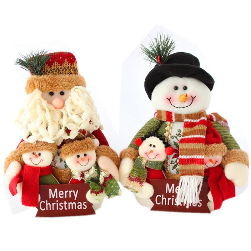 1pc Christmas Decoration Cute Snowman Old Man Figurine Exquisite Doll 25cm Home Decorative Items for Festivals Ornaments Cloth