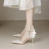 Pointed Champagne High Heels Are Not Tired of Feet, Comfortable Thin Heels, Temperament Style High Heels Sandals