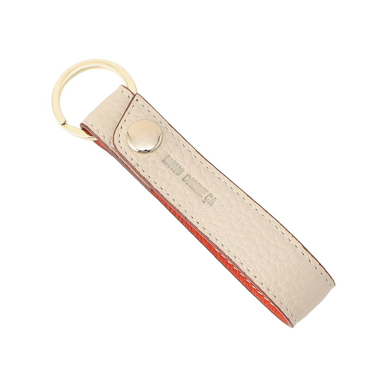 

[Comciseism] (Monocomsa) shrink leather key ring 95-10WI01-204 F Cream x orange