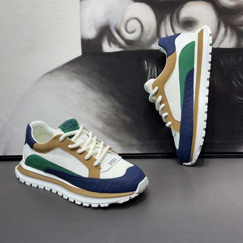 2025 New Simple Low Cut Men's Sneakers Thick Soled Height Increasing Soft Soled Casual Running Shoes Zapatos Para Hombres