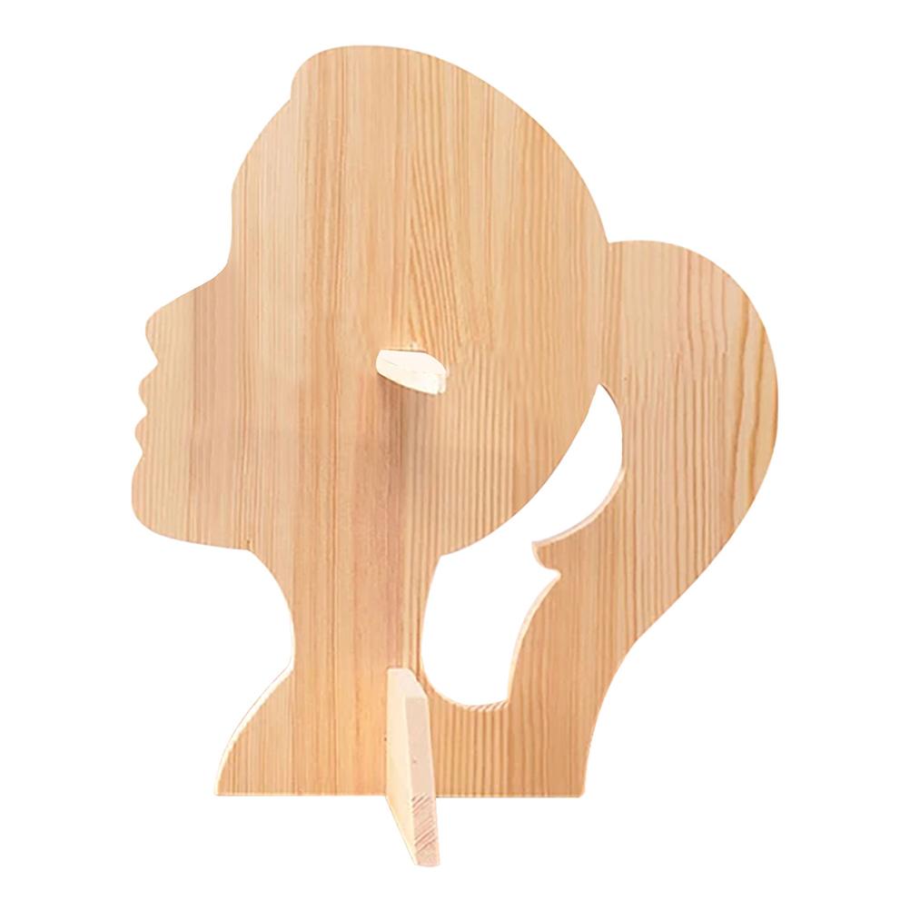 Wooden Eyeglass Spectacle Holder Head Shaped Eyeglass Display Stand Display Rack Home Office Desk Decor Christmas Gift