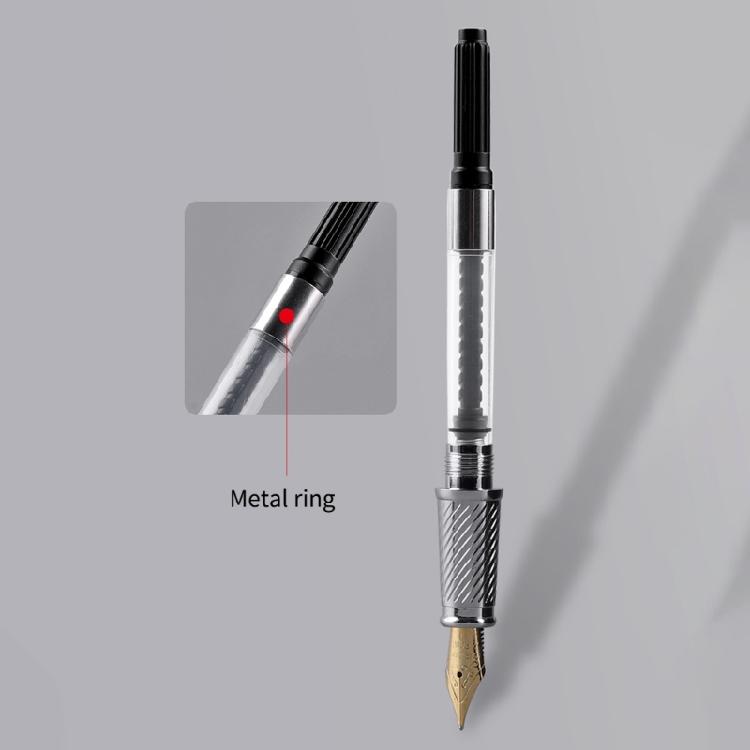 10Pcs/pack Standard Fountain Pen Converters Spirals Rotation Loading System Metal Collar Vacuum Sealed Ink Cartridges
