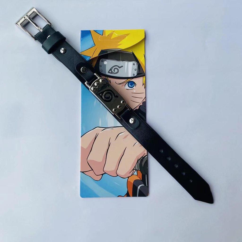 Anime Mix Faux Leather Bracelet: Attack on Titan, Naruto, Jujutsu Kaisen, Demon Slayer, Fairy Tail, Death Note.