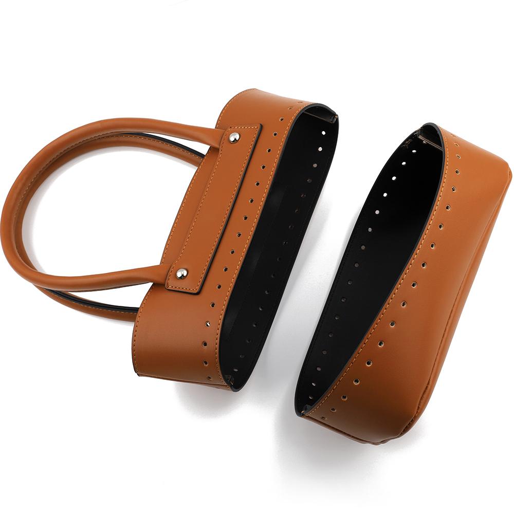 1Set PU Leather Handbag Making Kits Knitting Crochet Bags Bottom Handles for DIY Purse Shoulder Tote Bags Handmade Accessories