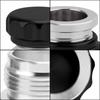 2pcs 1" Black Aluminium Alloy Weld On Filler Neck And Cap Oil Fuel Water Tank