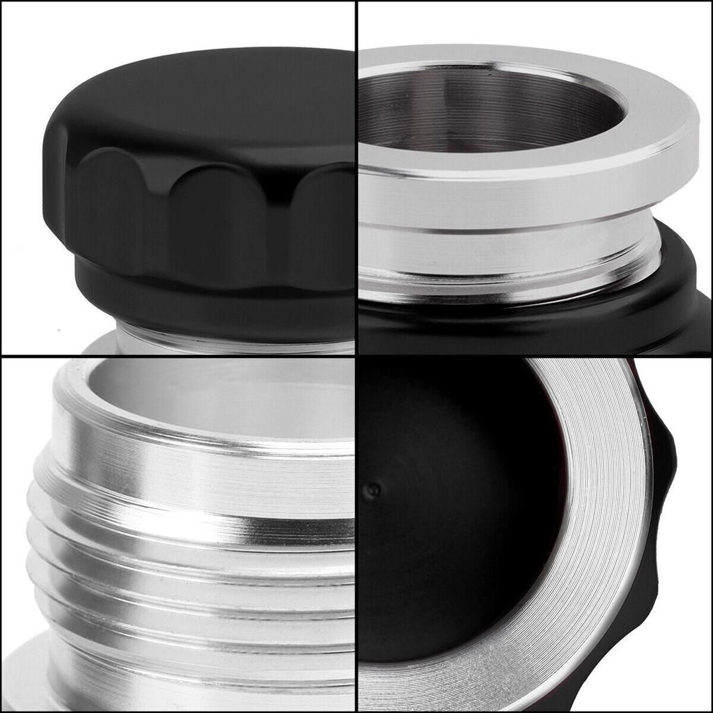 2pcs 1" Black Aluminium Alloy Weld On Filler Neck And Cap Oil Fuel Water Tank