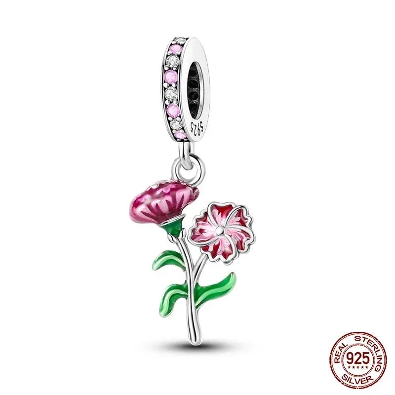 Copper Flowers Butterfly Creative Garden Mushroom Snail Charms Beads Fit Original Bracelets Diy Jewelry