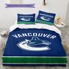 VANCOUVER CANUCKS Logo Pattern Bedding Set Quilt Cover Pillowcase Home Decor Gift (1 * Duvet Cover + 2 * Pillowcase, Without Core)