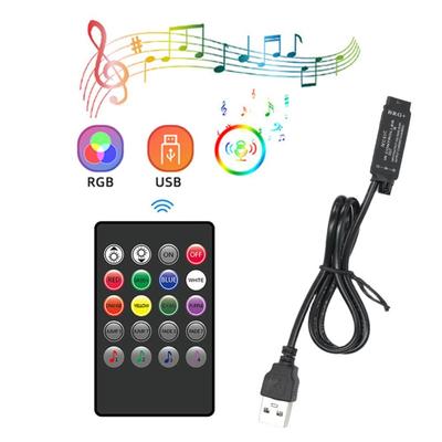 USB Control RGB Controller IR Wireless Light Dimmer Music RGB Controler for Led Lights Strips