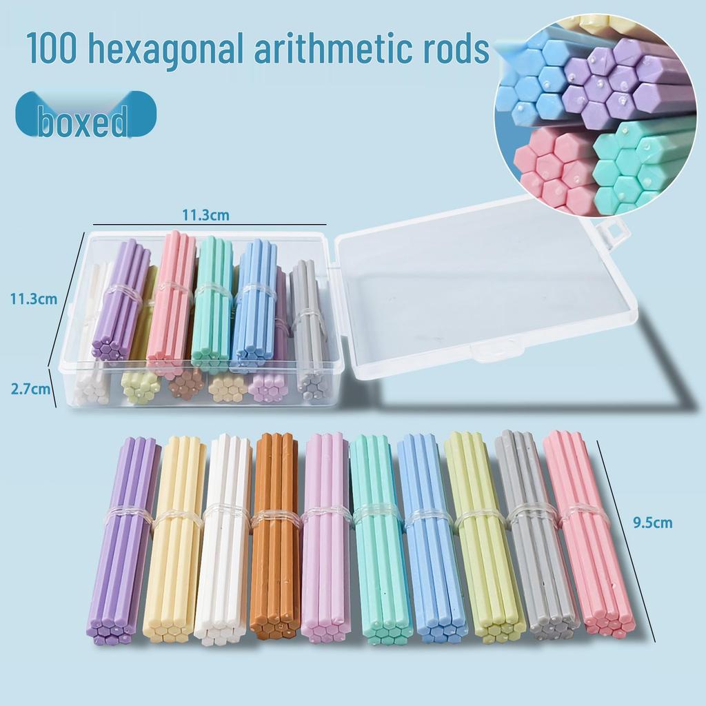 Hexagonal Thickened Counting Sticks for Kindergarten and First Grade Mathematics