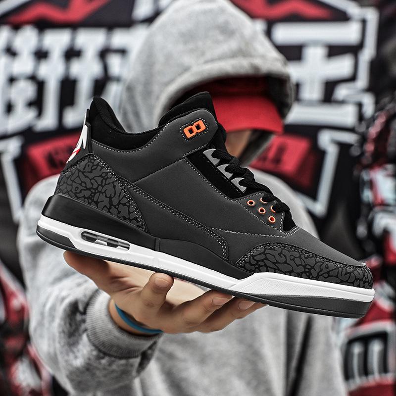 Men's Shoes Autumn New Non-slip and Wear-resistant Basketball Shoes High-top Sports Student Board Shoes Korean Version Trendy Versatile Casual Shoes
