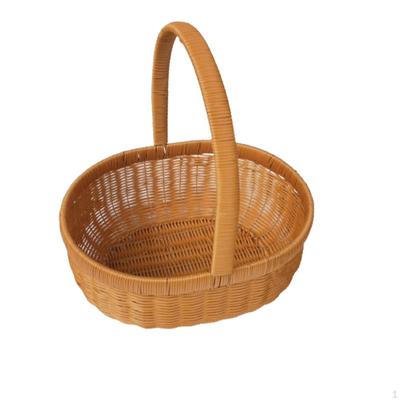 Bread Basket, Fruit Vegetable Snack Basket with Handle, Storage Chip Picnic
