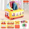 Interactive Baby Montessori Boxes Crinkle Cloth Infant Pull Along  Finger Exercising