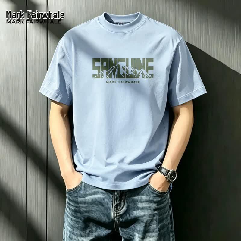 Mark Fairwhale Men s 2026 Summer Cotton Print T-Shirt L