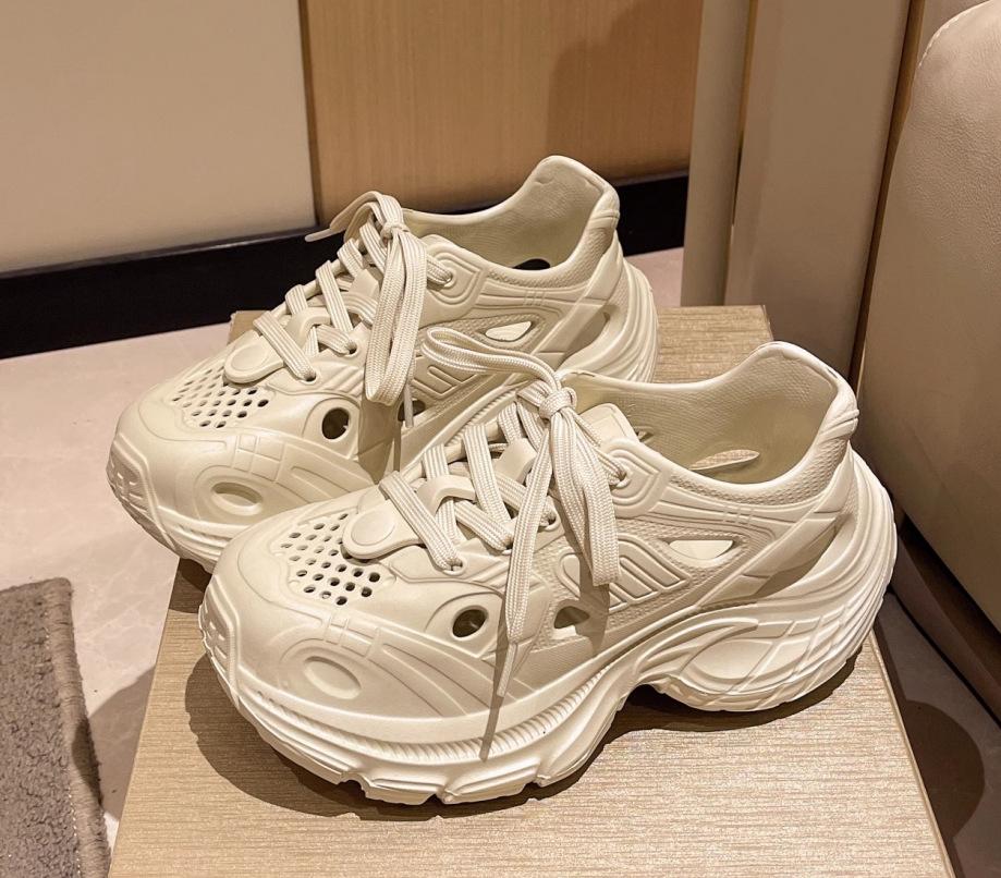 New Thick-soled Heightening Dad Shoes Women's Heightening Fashion Outer Wear EVA Paris Sports and Leisure Cool Slippers