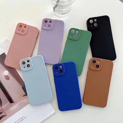 Suitable for Apple 16promax Fine Hole Angel Eye Phone Case 14pro Full Cover 13/12 Solid Color TPU Material X