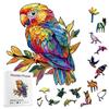 Bird On A Branch Wooden Puzzle Irregular Animal Shape Puzzle Flat Wooden Puzzle