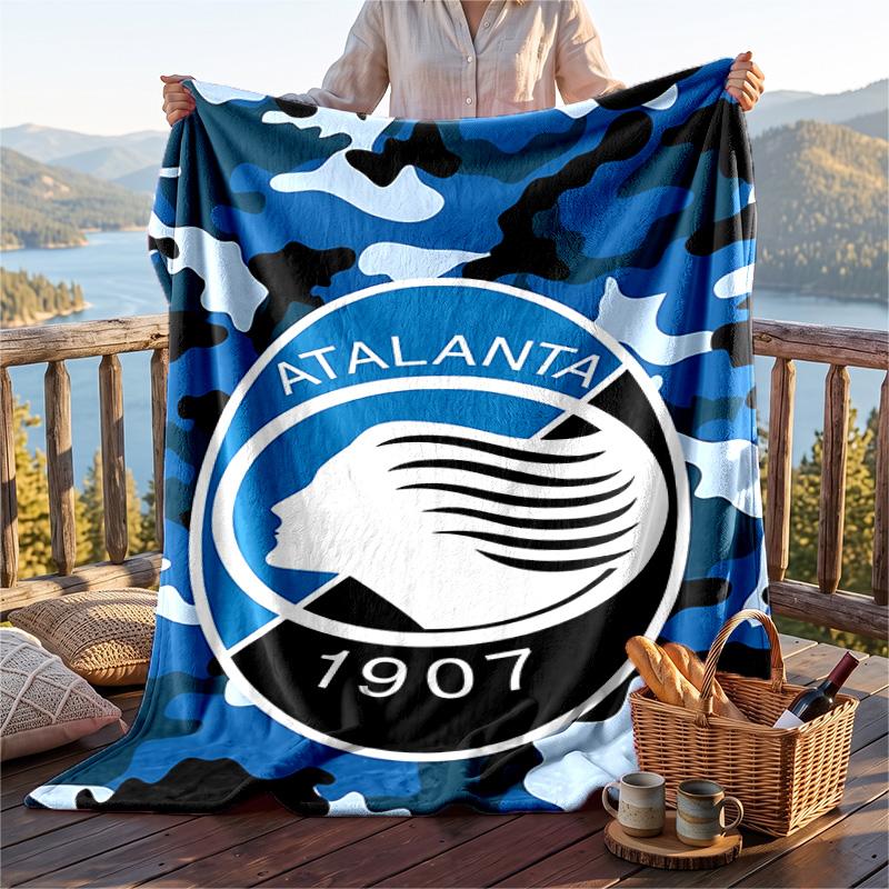 Warm Flannel Blanket Atalanta Pattern, Lightweight Comfortable Throw Blanket for Bed Sofa Use