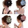 Elegant Fabric Flower Barrette with Pearls Detail And Lightweight Design Barrettes Hair Accessory For Casual Event