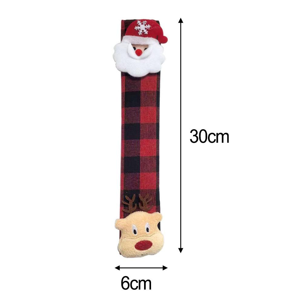 Festive Home Decor Christmas Handle Covers Microwave Handle Cover Flexible Design For Handles For Kitchen Appliances