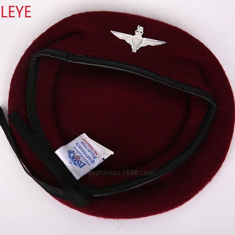 Autumn and Winter Hats, High-end Wool Army Berets, Pure Wool Berets, Sheepskin Hemming Berets