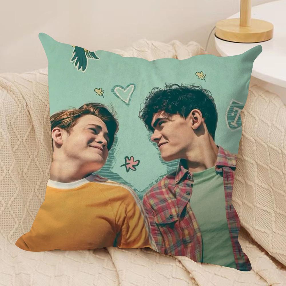 TV HHeartstopper Cushion Cover Soft Plush Throw Pillow Cover DoubleSided Decorative Cushion Case Sofa Bedroom Home Decor